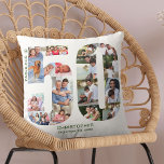 Almofada Fabuloso na 50 Colagem de Fotos 50º Aniversário Pe<br><div class="desc">Presente de 50º aniversário personalizado. Este travesseiro decorativo personalizado tem uma colagem de fotos elegante em um número 50 com tipografia verde-floresta. O texto diz "Fabuloso @" juntamente com o seu nome e data de nascimento personalizados. O modelo está pronto para que você adicione suas fotografias, trabalhando de forma ordenada...</div>