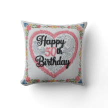 "Fabuloso no 50º aniversário" Travesseiro decorati