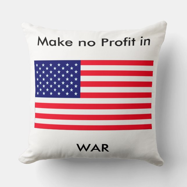 Almofada Faça a nenhum lucro no jGibney da GUERRA o soldado (Frente)