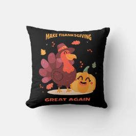 Almofada Faça o Excelente de Ação de Graças novamente