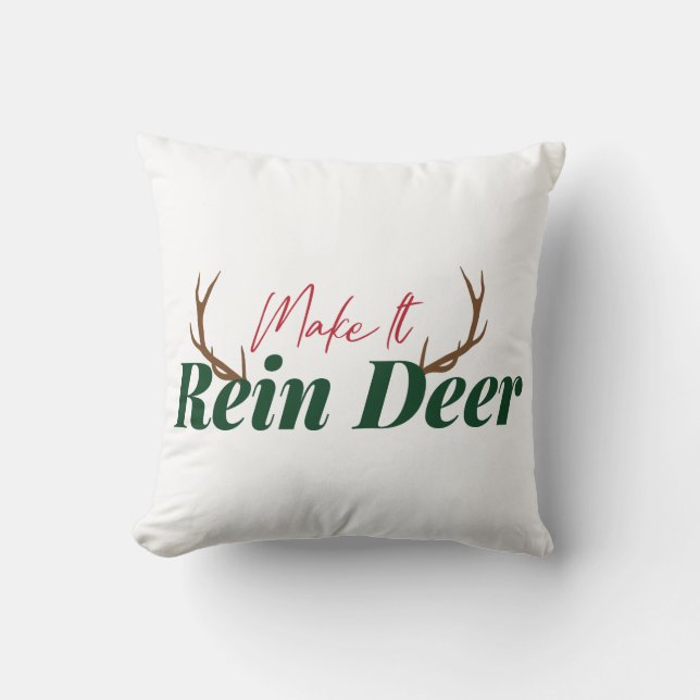 Almofada Faça-o rein veado (Frente)