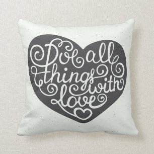 Almofada Faça todas as coisas com amor