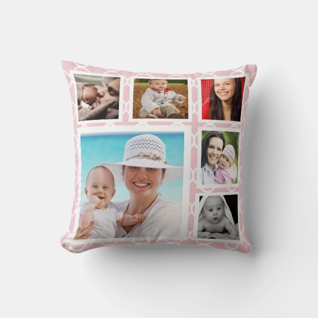 Almofada Faça um Modelo de Foto Personalizado DIY (Frente)