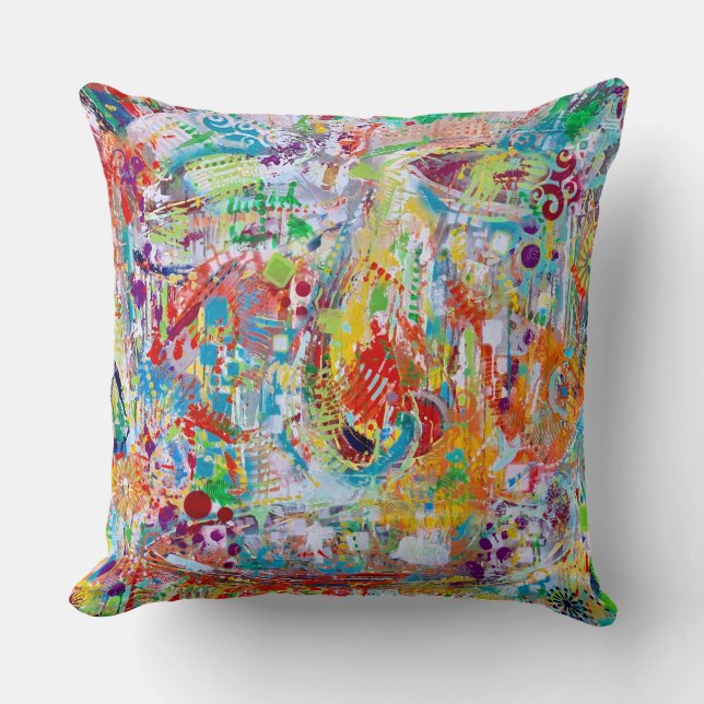 Almofada Face Desligada 20 x 20 Poly Travesseiro decorativo (Frente)