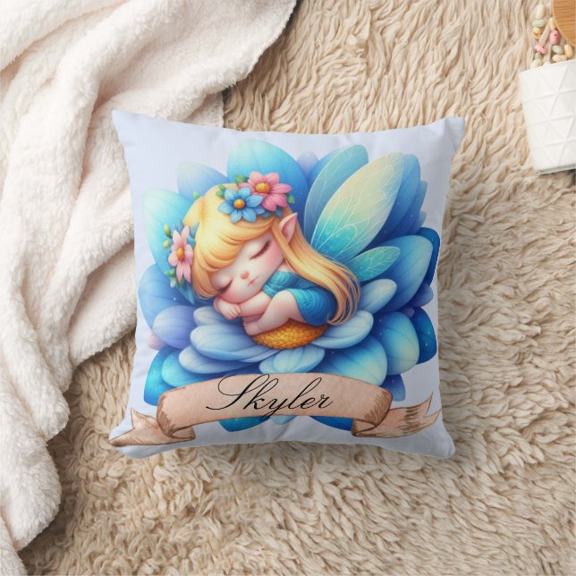 Almofada Fada Adormecida Sonhos Doces Florais Caprichosos F (Cobertor)