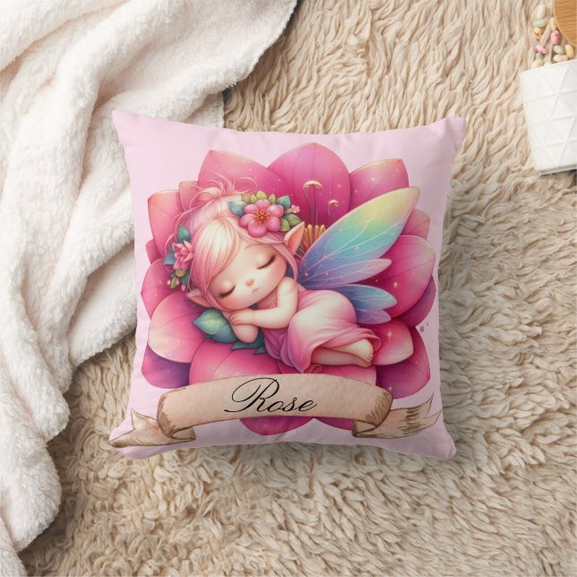Almofada Fada Adormecida Sonhos Doces Florais Caprichosos F (Cobertor)