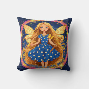 Almofada Fada com Varinha Decoração Brilho Fantasia Present