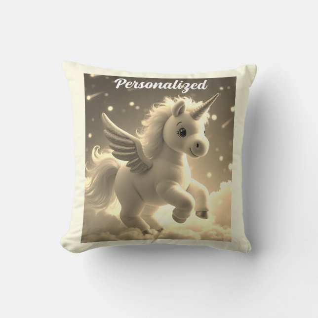 Almofada Fada Fada Cacinha Unicórnio Creme Apelente Fantasi (Frente)