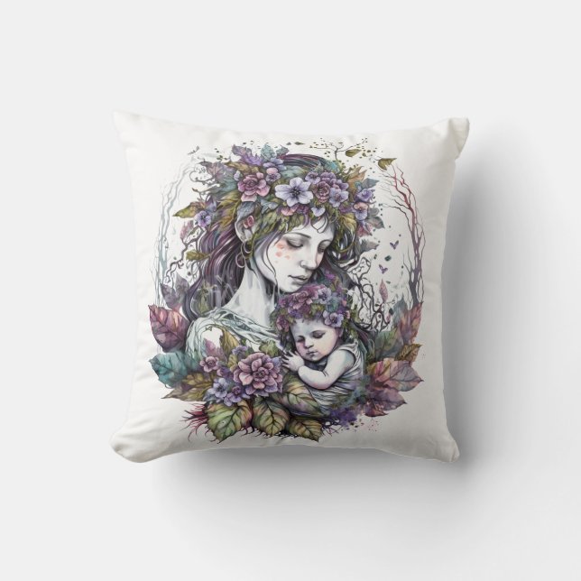 Almofada Fada-mãe e criança (Frente)