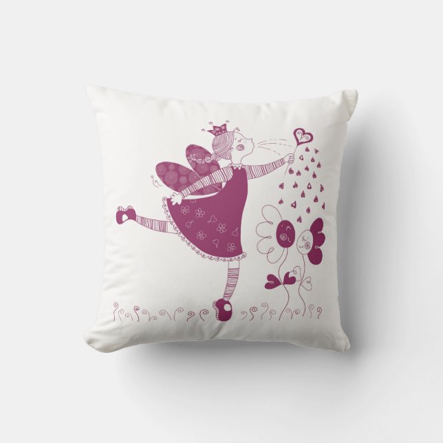 Almofada Fada Princesa Travesseiro decorativo (Frente)