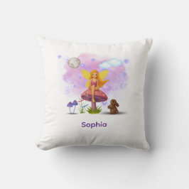 Almofada Fairy Garden Throw Pillow Birthday Gift