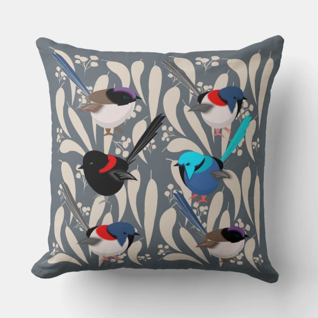 Almofada Fairy Wrens (Frente)