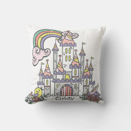 Almofada Fairytale Castle Princess Custom Name