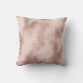 Almofada Faísca de brilho Dourado com Rosa de pincel rosa