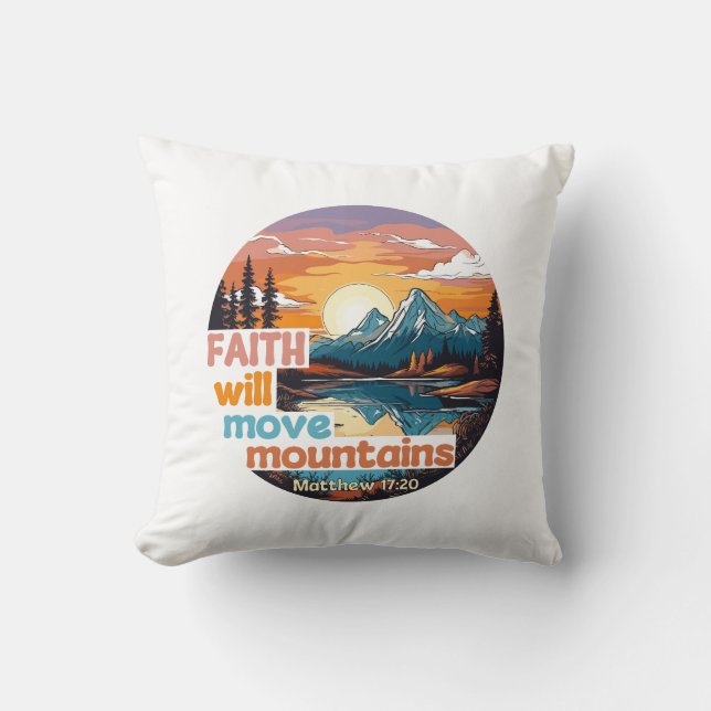Almofada Faith Move Mounties Christian Design (Frente)