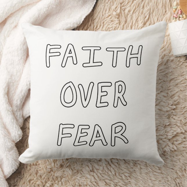 Almofada Faith over Fear (Cobertor)