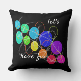 Almofada faixa do círculo colorido