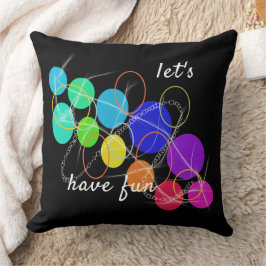 Almofada faixa do círculo colorido