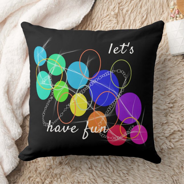 Almofada faixa do círculo colorido (Cobertor)