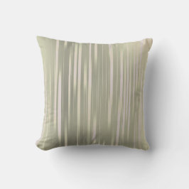 Almofada Faixa Vertical de Sage Verde e Creme