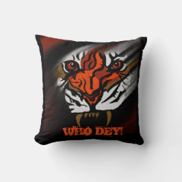 ALMOFADA FAIXAS LARANJAS E PRETAS