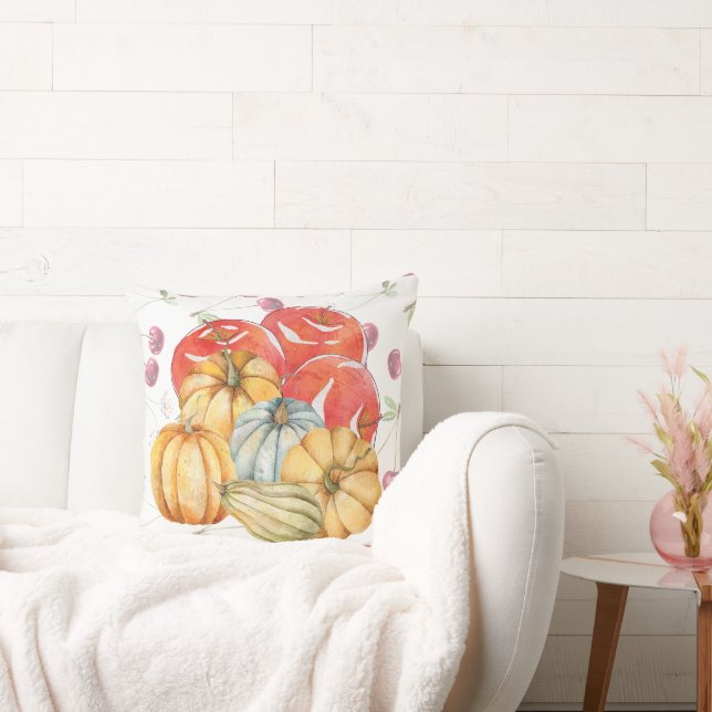 Almofada Fala de Abóbora e Maçãs (Sofá)