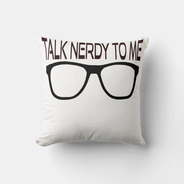 Almofada Fale Comigo Com Óculos de Geek Pretos (Frente)