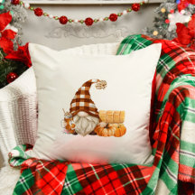 Fall Gnomos Pumpkin Travesseiro decorativo de Ação