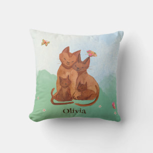 Almofada Família Adorável de Gatos