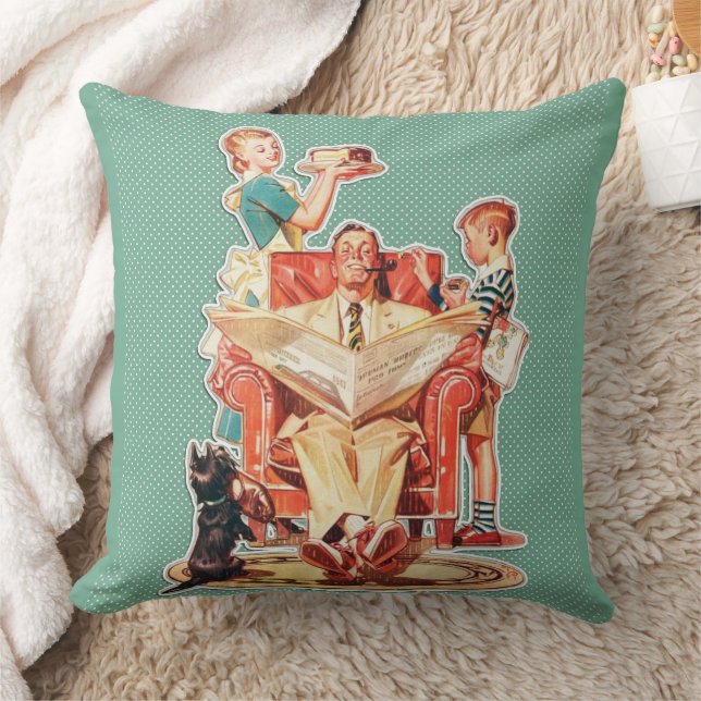 Almofada Família Cushion Retro Vintage (Cobertor)