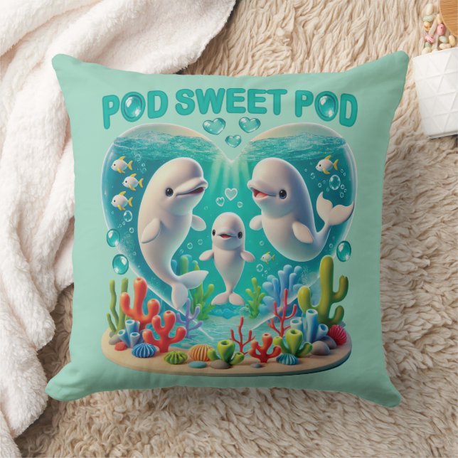 Almofada Família de baleias "Pod Sweet Pod" (Cobertor)