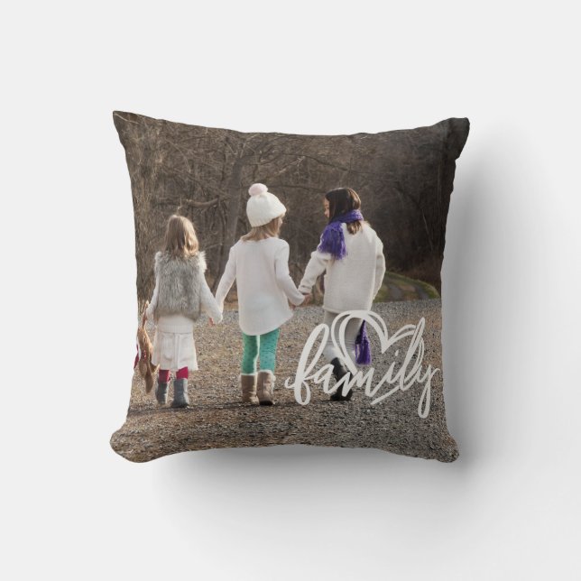 Almofada Família de Fotografias Personalizada (Frente)