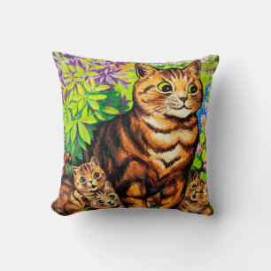Almofada Família de Gatos em Jardim, Louis Wain