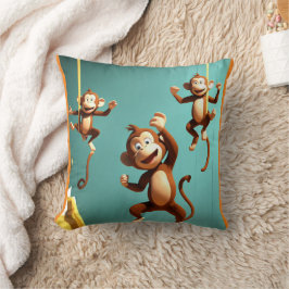 Almofada família de macacos malvados