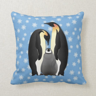 Almofada família de pinguins