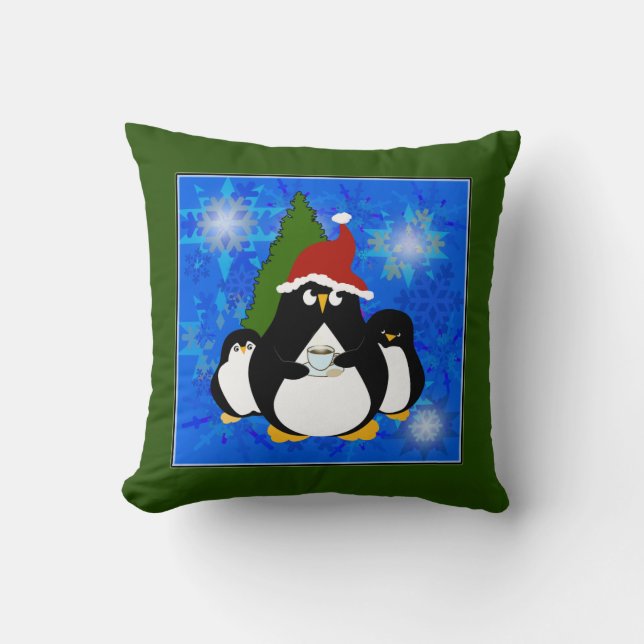 Almofada Família de pinguins (Frente)