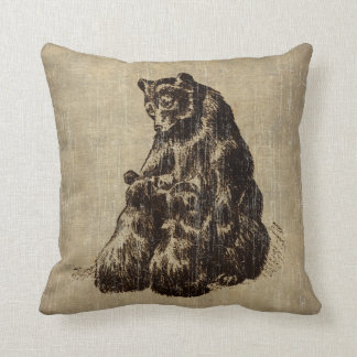 Almofada Família do urso do vintage