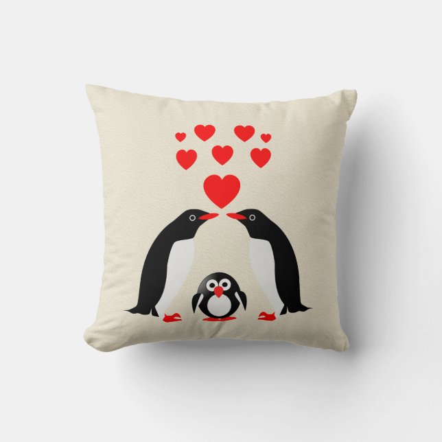 Almofada Família dos pinguins (Frente)