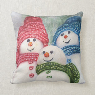 ALMOFADA FAMÍLIA FELIZ DO BONECO DE NEVE