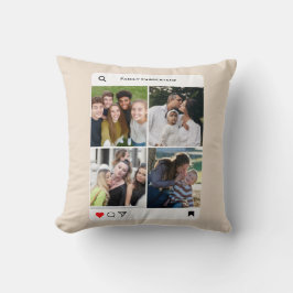 Almofada Família moderna 4 fotos estilo instagram simples