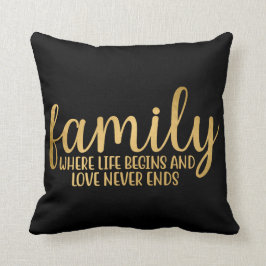 Almofada Família onde a vida começa