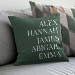 Almofada Família Personalizada de Nomes de Crianças Elegant<br><div class="desc">Travesseiro decorativo Familiar Personalizado de Nomes de Crianças Elegantes Modernos.</div>