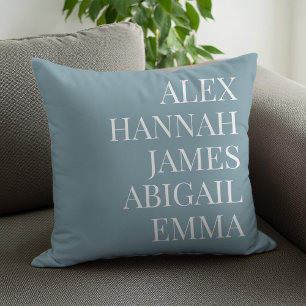 Almofada Família Personalizada de Nomes de Crianças Elegant