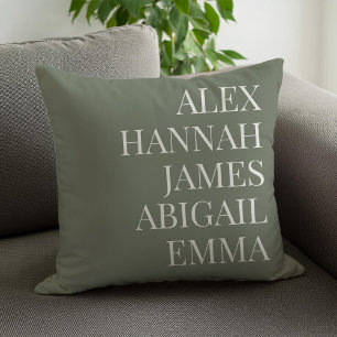 Almofada Família Personalizada de Nomes de Crianças Elegant
