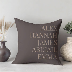 Almofada Família Personalizada de Nomes de Crianças Elegant