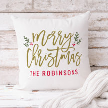Família Personalizada Moderna Dourada Natal
