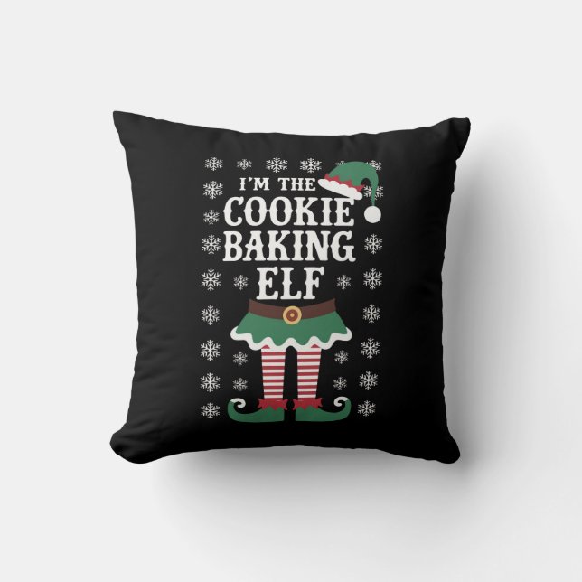 Almofada Família Que Corresponde Ao Natal Do Cookie Baking  (Frente)