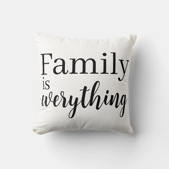 Almofada Family is everything Throw Pillow (Frente)