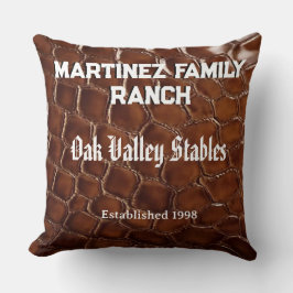 Almofada Family Ranch Faux Crocodile Leather