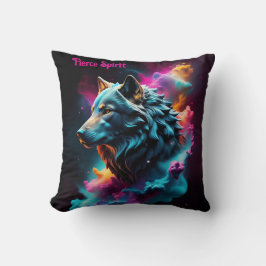 Almofada Fantasia Cósmica Fantasia Wolf Personalizada Arte
